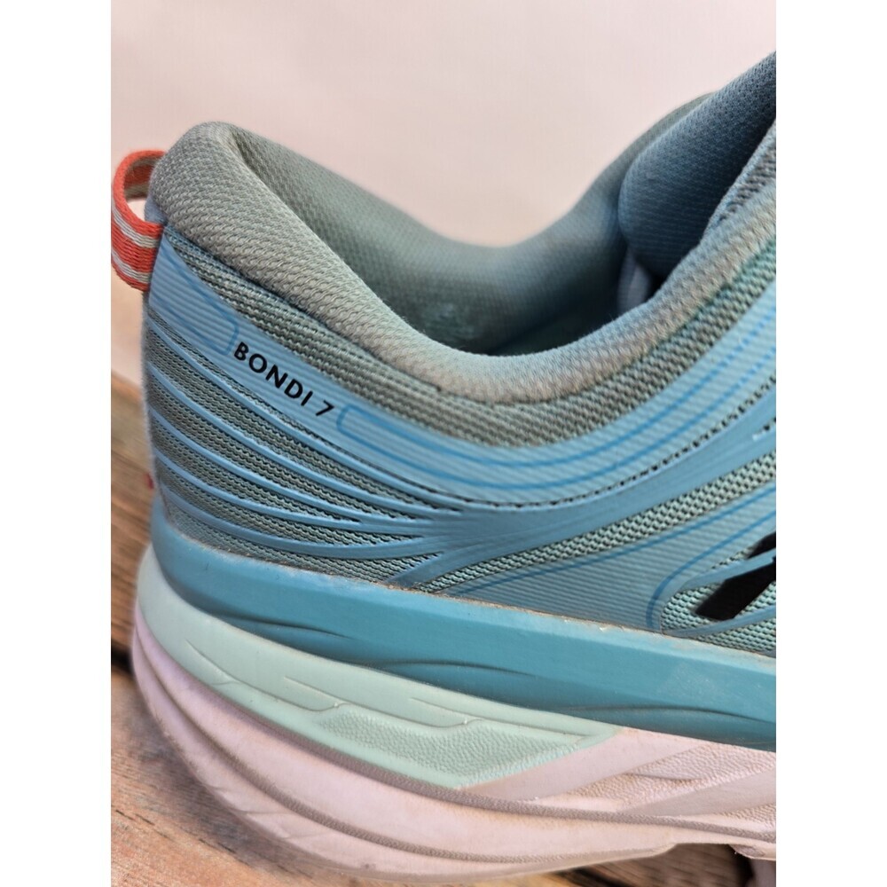 Hoka One One Bondi 7 Shoes Aqua Blue Women’s Size 8.5 1110519 - Picture 2 of 8